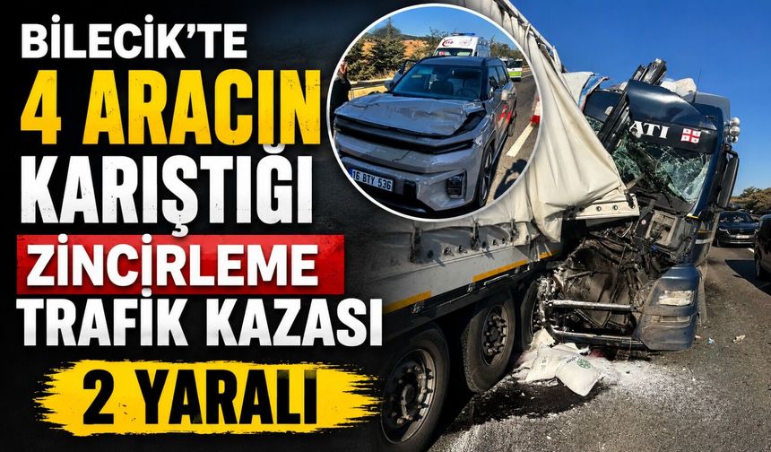 ZİNCİRLEME TRAFİK KAZASI, 2 YARALI