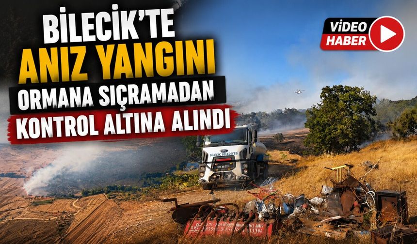 ANIZ YANGINI ORMANA SIÇRAMADAN KONTROL ALTINA ALINDI