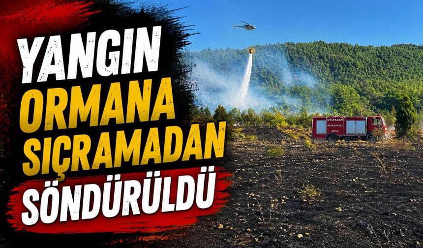 TARLA YANGINI ORMANA SIÇRAMADAN SÖNDÜRÜLDÜ