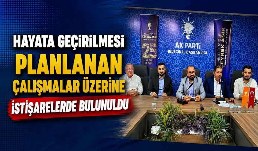 AK PARTİ BİLECİK'TE İLÇE DANIŞMA TOPLANTISI GERÇEKLEŞTİRİLDİ