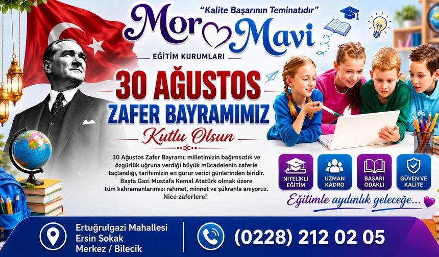 MOR MAVİ 30 AĞUSTOS MESAJI