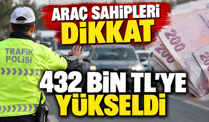 ARAÇ SAHİPLERİ DİKKAT 432 BİN TL'YE YÜKSELDİ