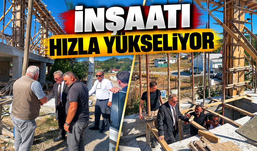 KAYMAKAM HELVACI, KÖY KONAĞI İNŞAATINI İNCELEDİ