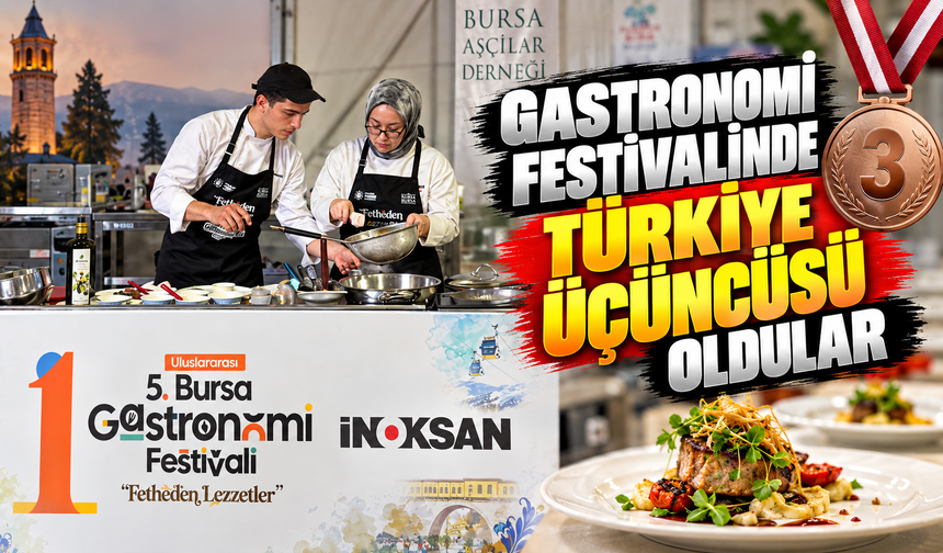 BŞEÜ ÖĞRENCİLERİ GASTRONOMİ FESTİVALİNDE TÜRKİYE ÜÇÜNCÜSÜ OLDU