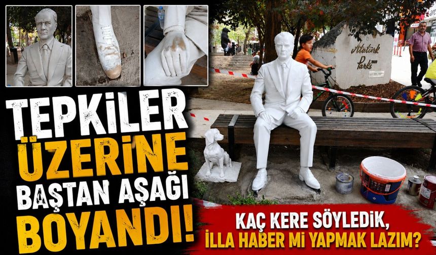 TEPKİLER ÜZERİNE BAŞTAN AŞAĞI BOYANDI