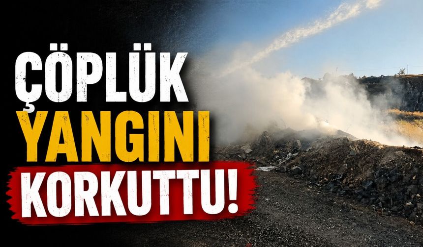 ÇÖPLÜK YANGINI KORKUTTU