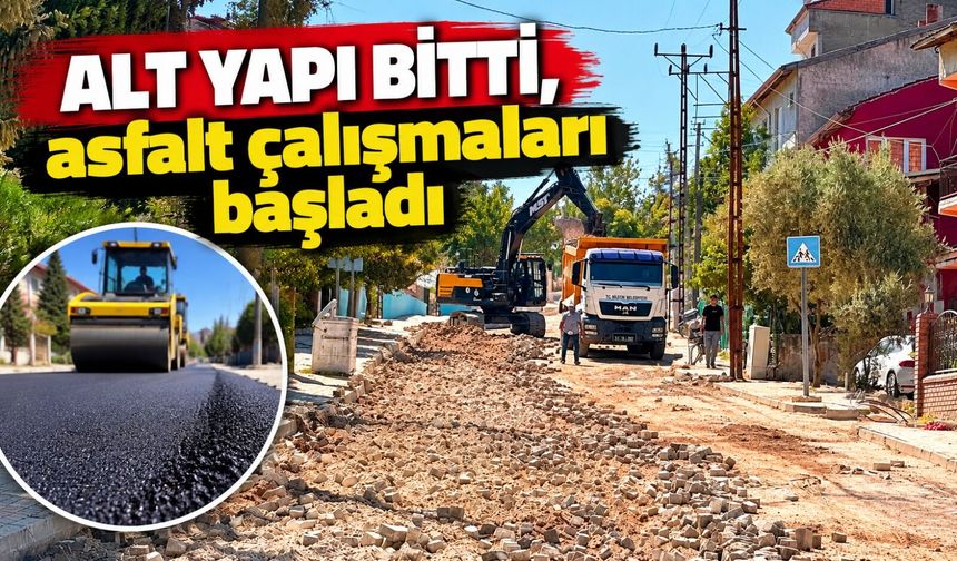 AKÇAKOCA CADDESİ'NDE ASFALT ÇALIŞMALARI BAŞLADI