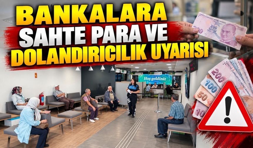 BANKALARA SAHTE PARA VE DOLANDIRICILIK UYARISI