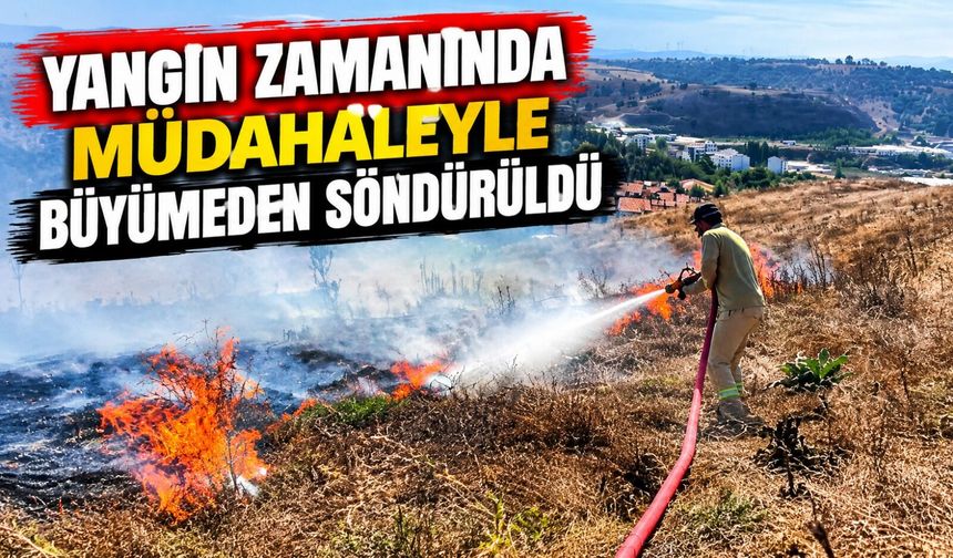 BOZÜYÜK’TE OTLUK YANGINI