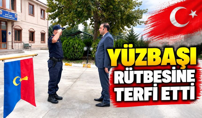 YÜZBAŞI RÜTBESİNE YÜKSELEN OSMANELİ İLÇE JANDARMA KOMUTANI SOY'A BAŞARI DİLEĞİ