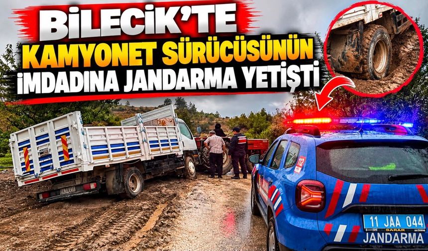 KAMYONET SÜRÜCÜSÜNÜN İMDADINA JANDARMA YETİŞTİ