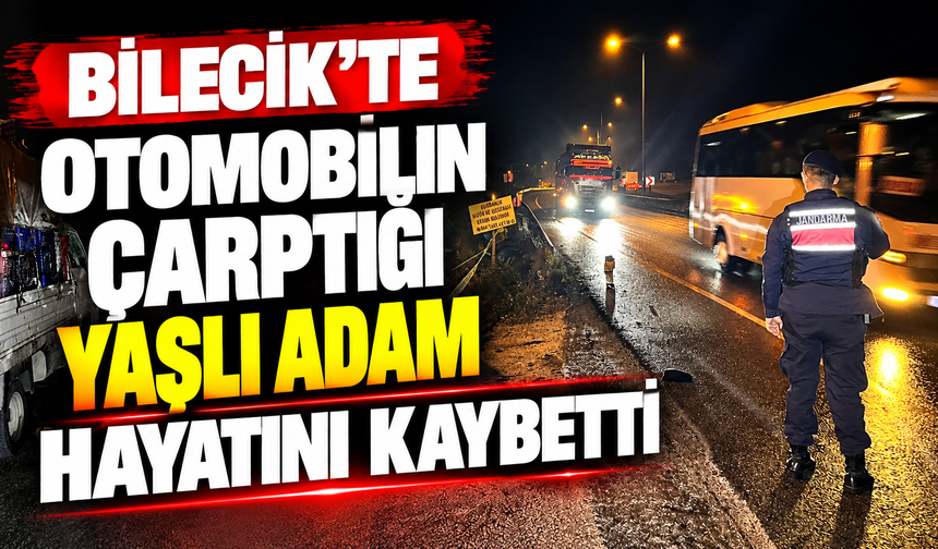 BİLECİK'TE OTOMOBİLİN ÇARPTIĞI ADAM HAYATINI KAYBETTİ