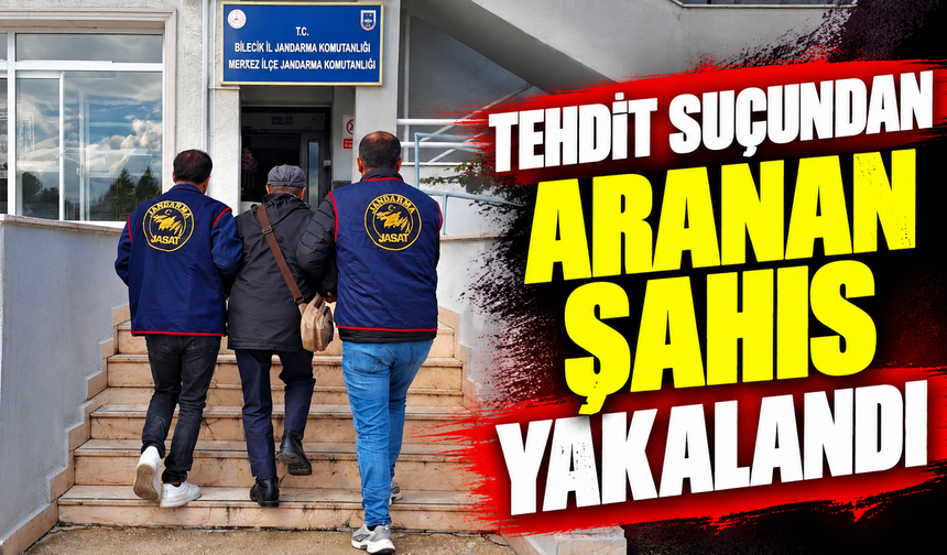 TEHDİT SUÇUNDAN ARANAN ŞAHIS YAKALANDI,