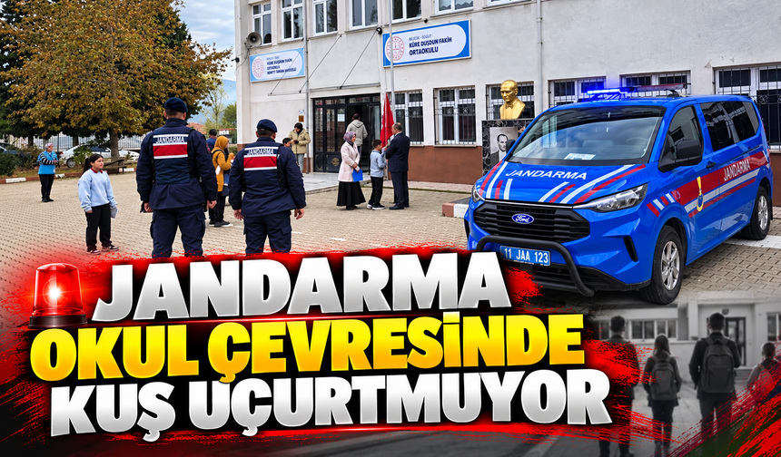 JANDARMA OKUL ÇEVRESİNDE KUŞ UÇURTMUYOR