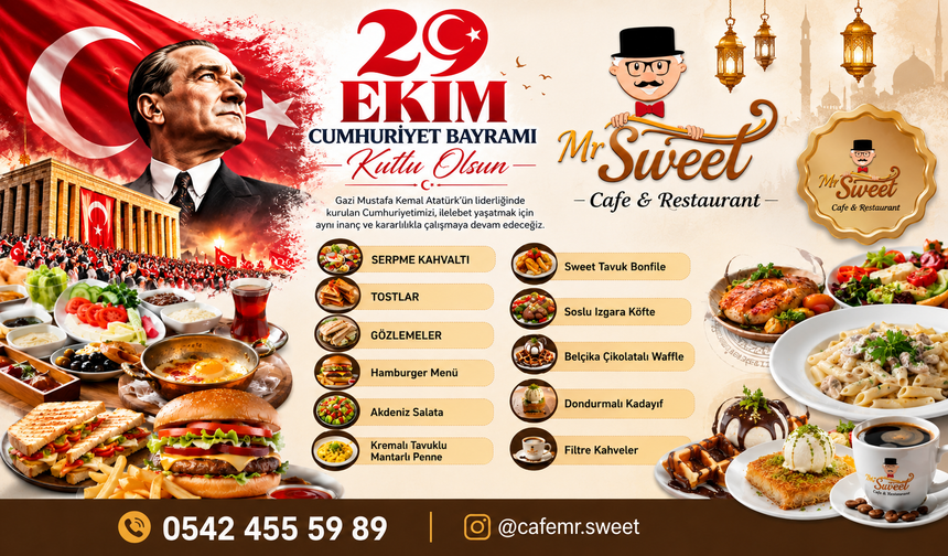 MR SWEET 29 EKİM CUMHURİYET BAYRAMI MESAJI