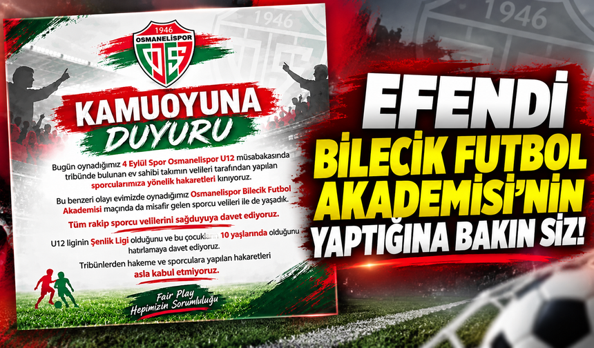 EFENDİ BİLECİK FUTBOL AKADEMİSİ'NİN YAPTIĞINA BAKIN SİZ