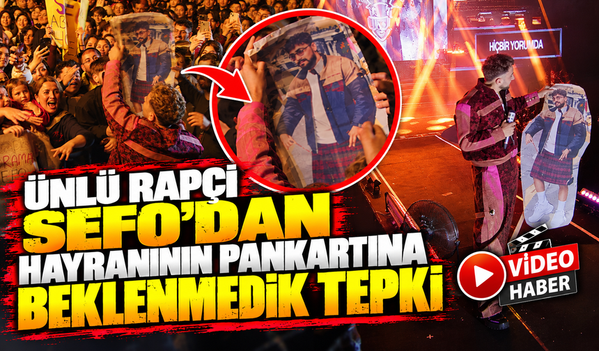 SEFO'DAN HAYRANININ PANKARTINA BEKLENMEDİK TEPKİ