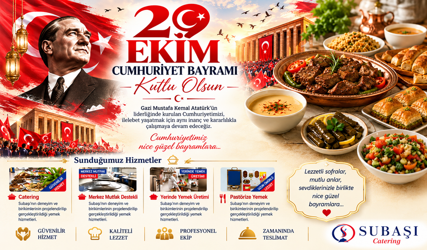 SUBAŞI YEMEK 29 EKİM CUMHURİYET BAYRAMI MESAJI