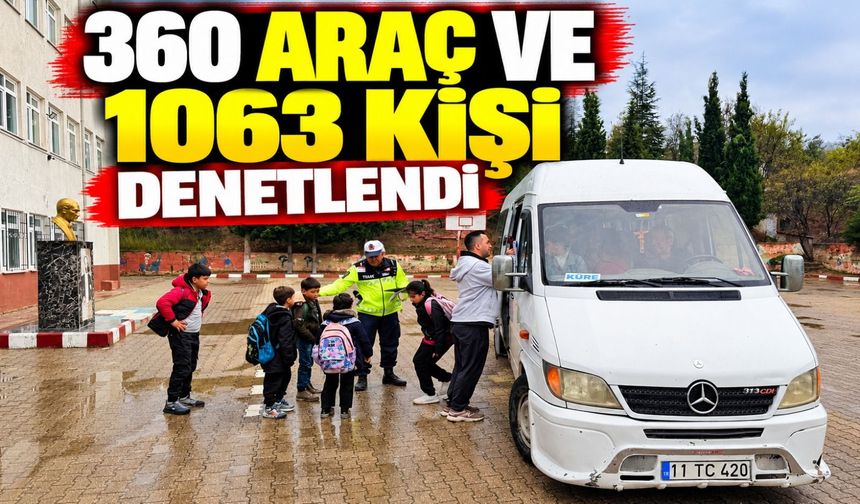 BİLECİK'TE 360 ARAÇ VE BİN 63 KİŞİ DENETLENDİ