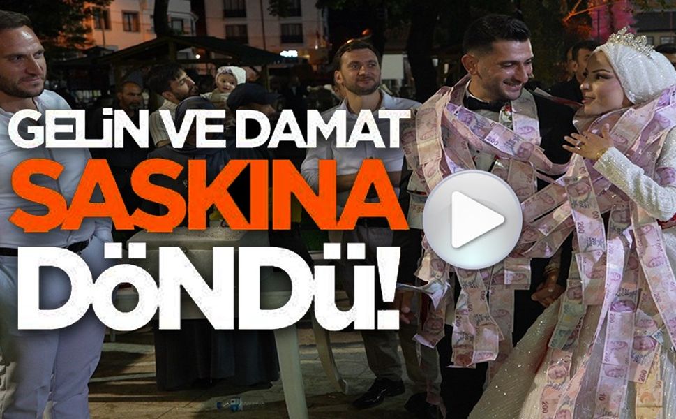 GELİN VE DAMADA 15 METRELİK PARA KURDELESİ