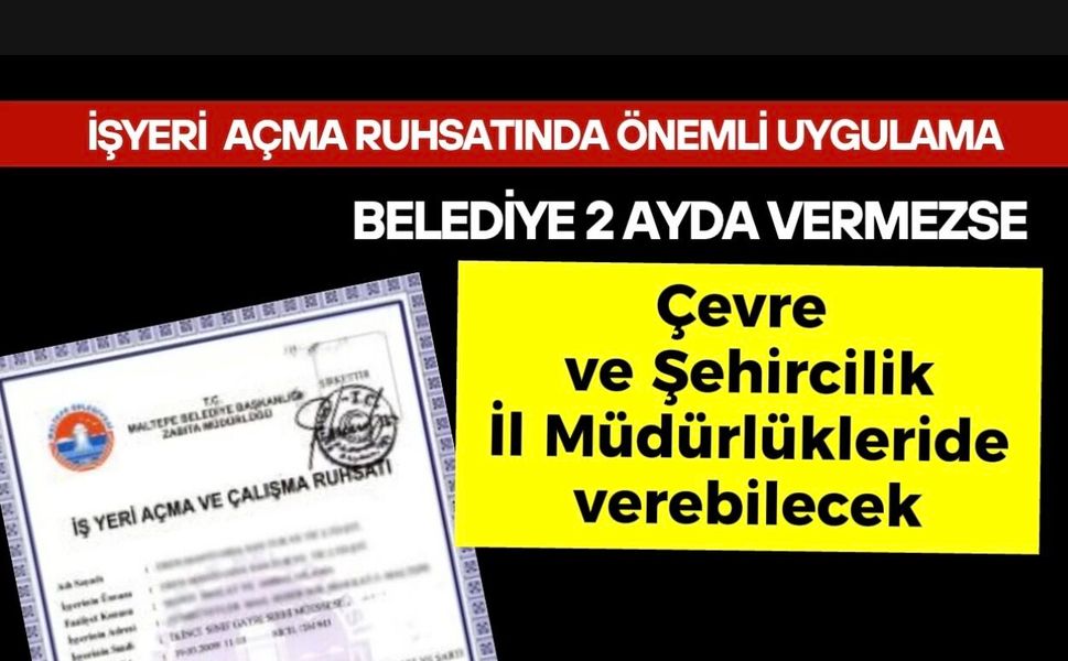 BELEDİYELER 2 AYDA RUHSAT VERMEZSE, ÇEVRE ŞEHİRCİLİK VERECEK