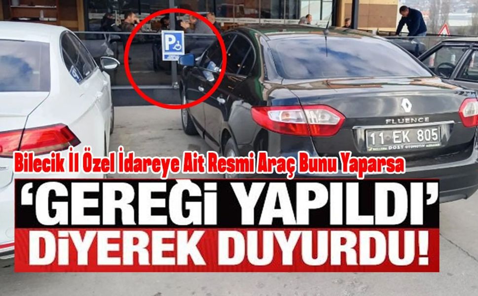 3 ARALIK DÜNYA ENGELLİLER GÜNÜ'NDE ENGELLİ YERİNE PARK EDEN RESMİ ARACA CEZA