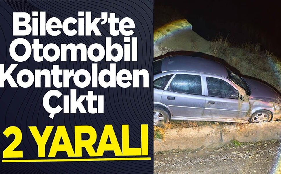 OTOMOBİL YOLDAN ÇIKTI: 2 YARALI