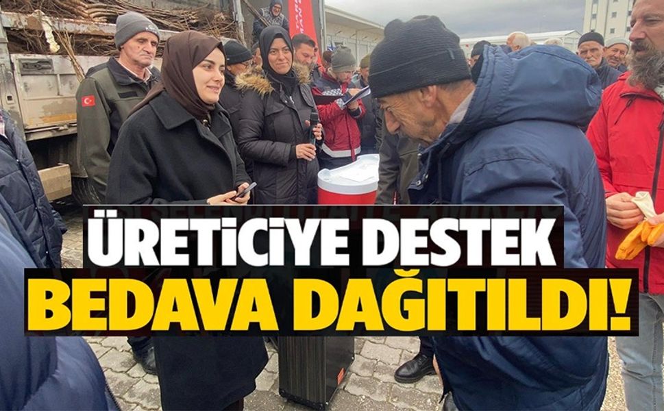 143 ÜRETİCİYE 11 BİN FİDAN HİBE EDİLDİ