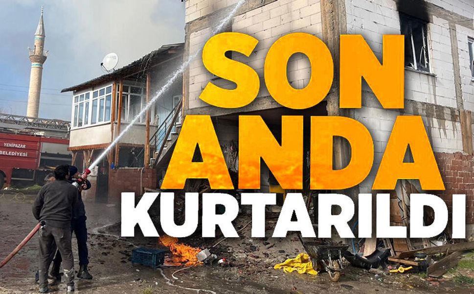 AHIRDAKİ 6 BÜYÜK VE 40 KÜÇÜKBAŞ HAYVAN YANGINDA SON ANDA KURTARILDI
