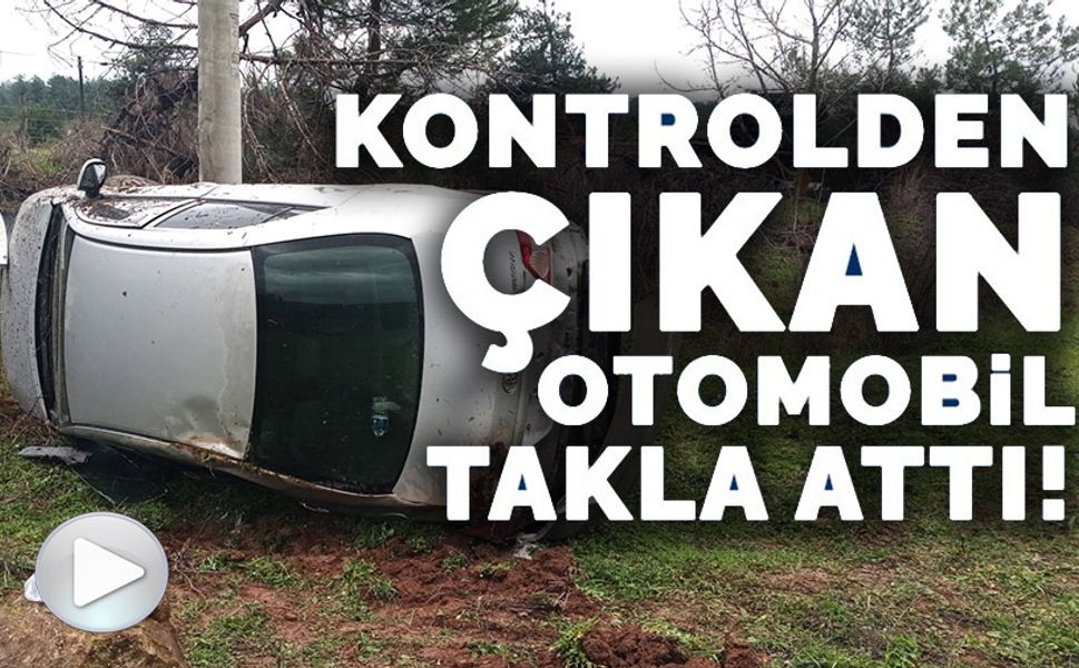 KONTROLDEN ÇIKAN ARAÇ ŞARAMPOLE UÇTU; 1 YARALI