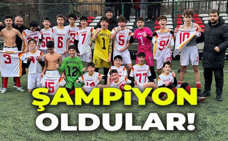 U14 BİLECİK GENÇLER LİGİ'NİN ŞAMPİYONU 1299 BİLECİKSPOR KULÜBÜ OLDU