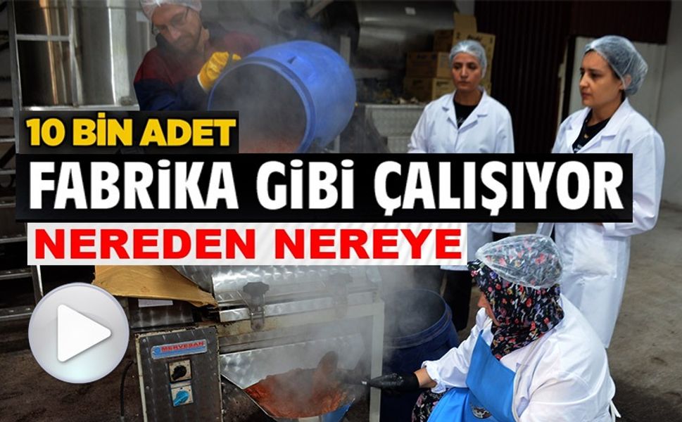 BU TESİSTE GÜNDE 10 BİN ADET AYVA VE NAR LOKUMU ÜRETİLİYOR