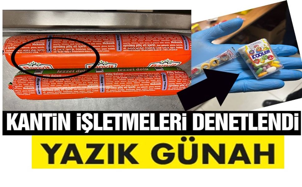 OKUL KANTİNİ DENETLEYEN ZABITA SON KULLANAMA TARİHİ GEÇMİŞ ÜRÜNLERE EL KOYDU