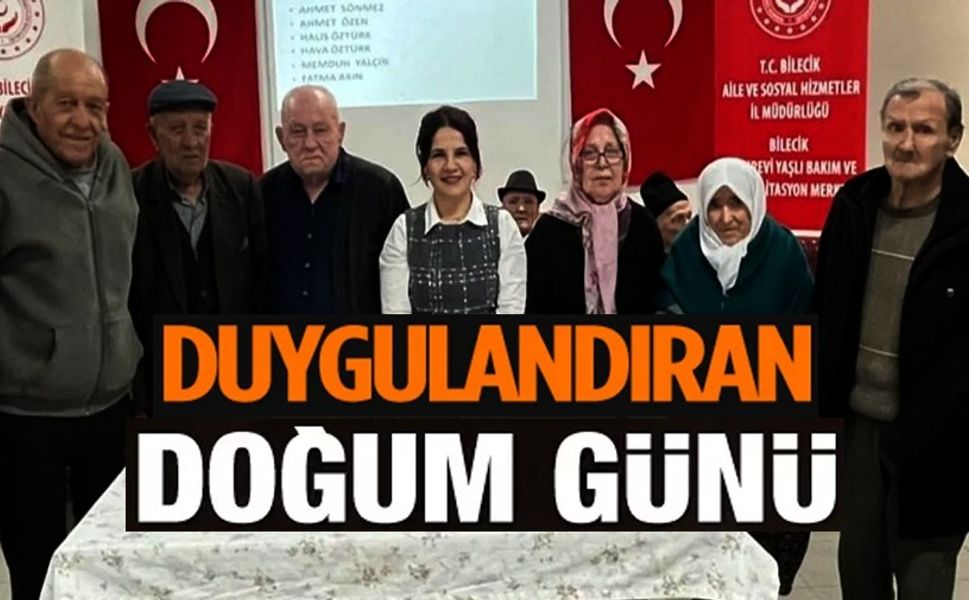 HUZUREVİNDE DUYGULANDIRAN DOĞUM GÜNÜ KUTLAMASI
