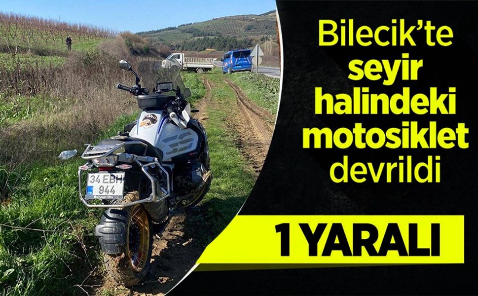 KONTROLDEN ÇIKAN MOTOSİKLET DEVRİLDİ: 1 YARALI