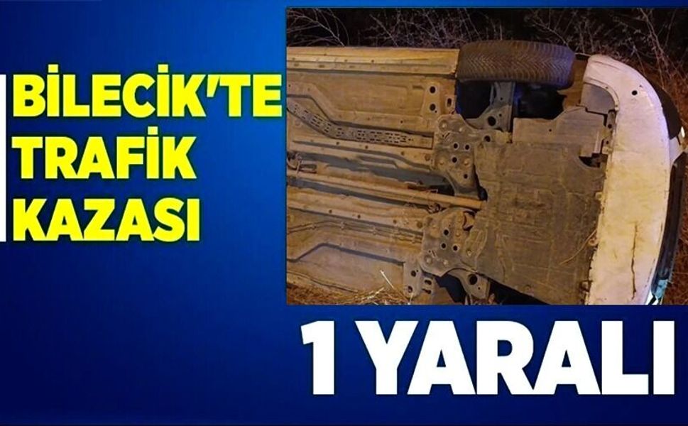 KONTROLDEN ÇIKAN ARAÇ TAKLA ATARAK TOPRAK ARAZİYE SAVRULDU