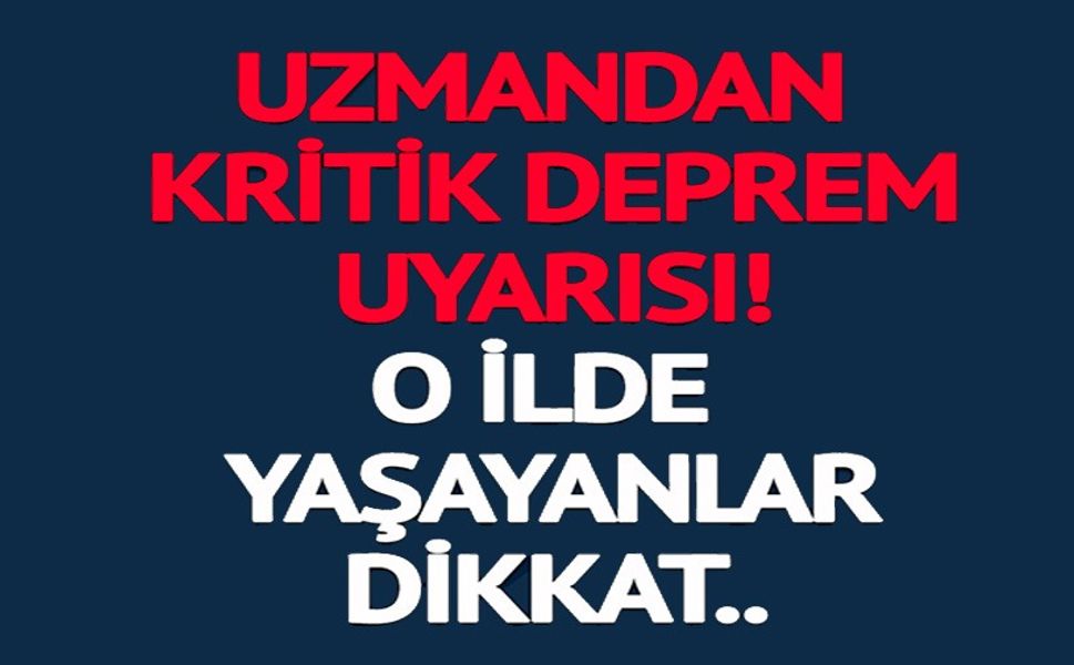 UZMANINDAN KRİTİK BÖLGE İÇİN UYARI