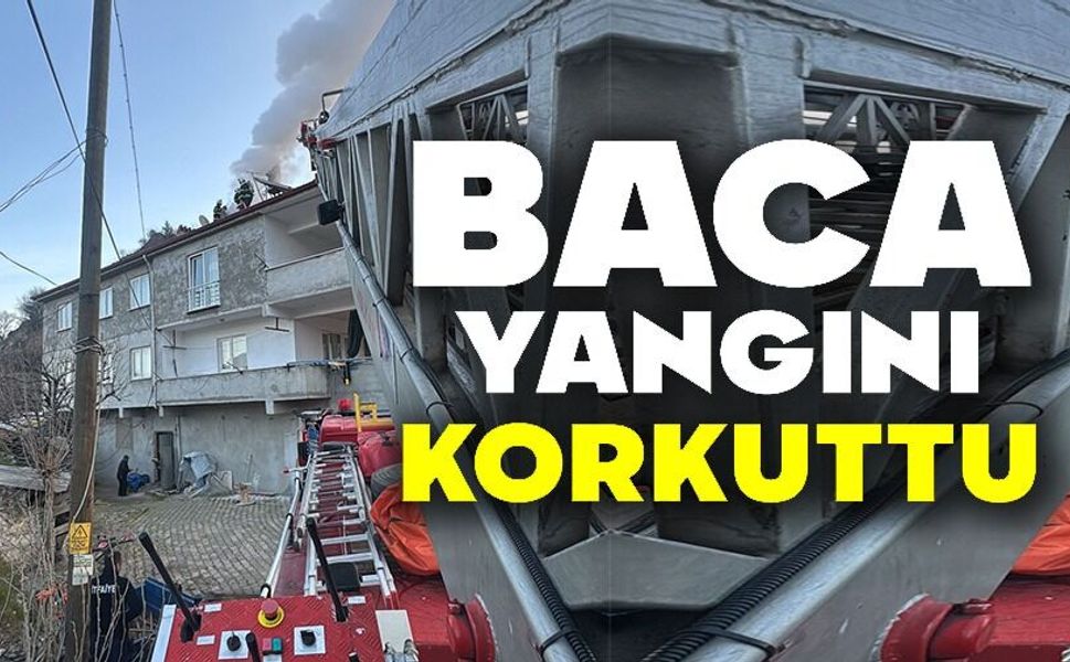 EVİN BACASINDA ÇIKAN YANGIN KORKUTTU
