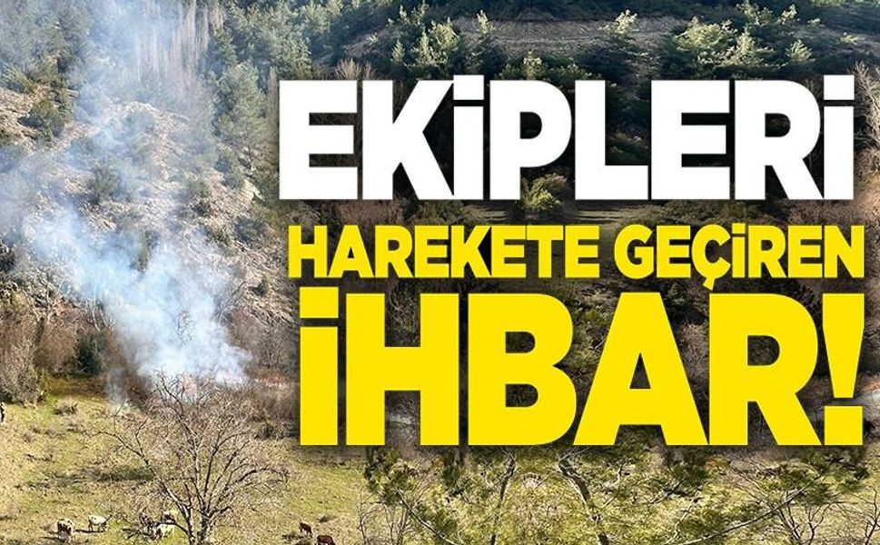 ARAZİSİNDE OTLARI TEMİZLİK AMAÇLI YAKTI, VATANDAŞ ORMAN YANGINI İHBARINDA BULUNDU