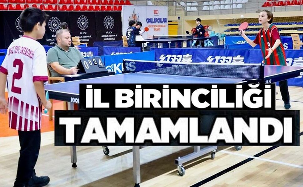 MASA TENİSİ KÜÇÜKLER İL BİRİNCİLİĞİ MÜSABAKALARI TAMAMLANDI