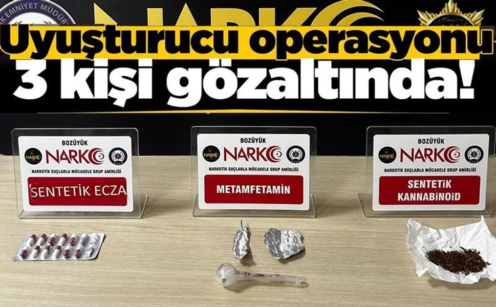 UYUŞTURUCU OPERASYONU: 3 ŞÜPHELİ YAKALANDI