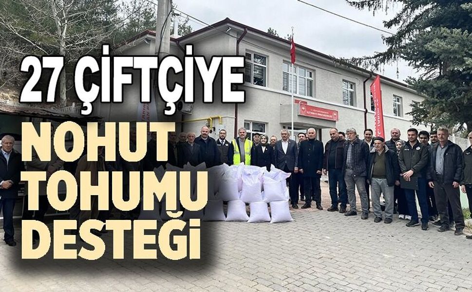 5 BİN 150 KİLOGRAM NOHUT TOHUMU DAĞITILDI