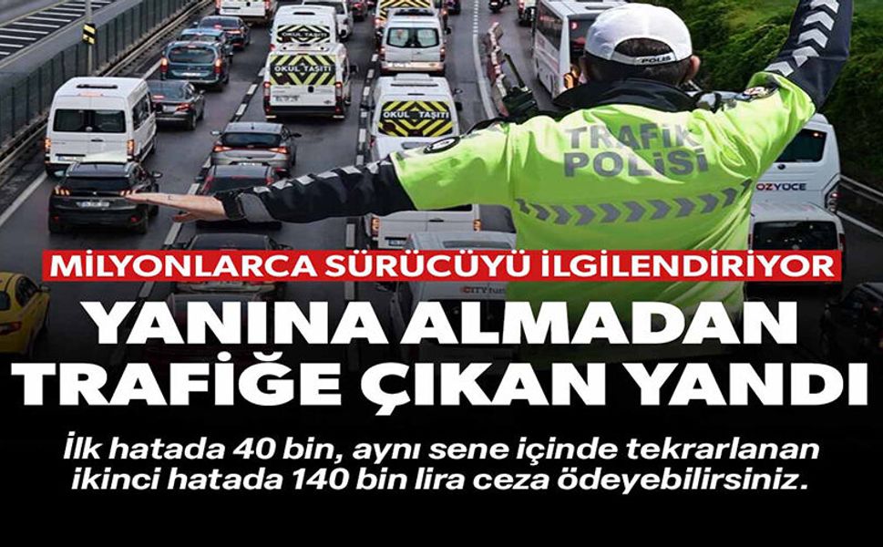 YANINA ALMADAN TRAFİĞE ÇIKAN YANDI