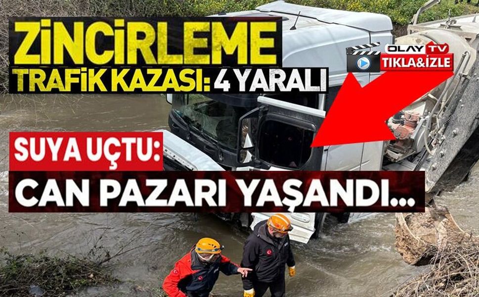ZİNCİRLEME TRAFİK KAZASI; 4 YARALI