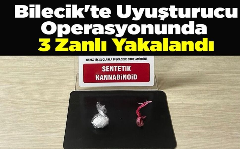 UYUŞTURUCU OPERASYONU: 3 GÖZALTI