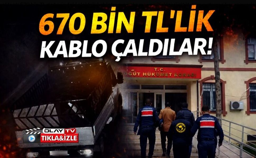 670 BİN TL'LİK KABLO HIRSIZLIĞI