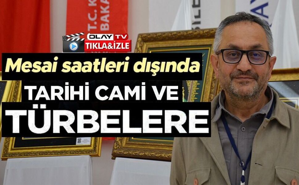 MESAİ SAATLERİ HARİCİNDE NAHT SANATINI İCRA EDEREK, CAMİ VE TÜRBELERE HAT TABLOLARI YAPIYOR