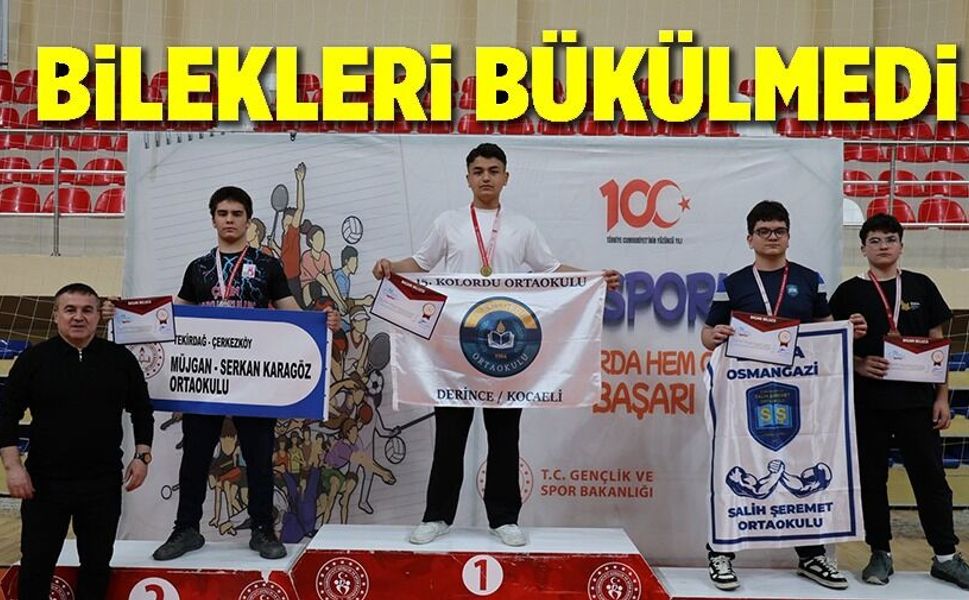 BİLEK GÜREŞİNDE ÖDÜLLER SAHİPLERİNİ BULDU