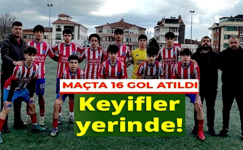 BİR MAÇTA FİLELER 16 KEZ HAVALANDI