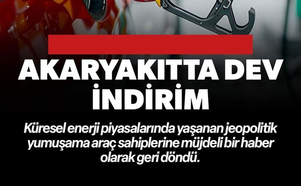 AKARYAKITA İNDİRİM MÜJDESİ POMPAYA YANSIDI